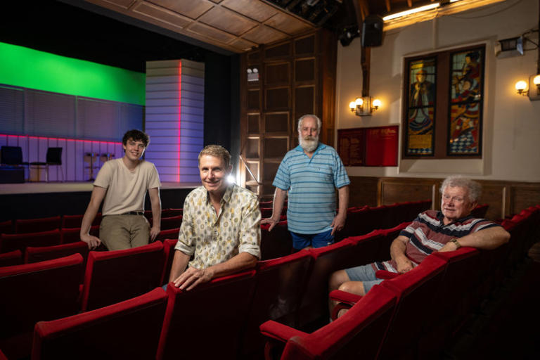 (From left) Andrew Badger, Barry Nielsen, president of the Genesian Theatre Company, and members Michael Schell and Grant Fraser. (From left) Andrew Badger, Barry Nielsen, president of the Genesian Theatre Company, and members Michael Schell and Grant Fraser.