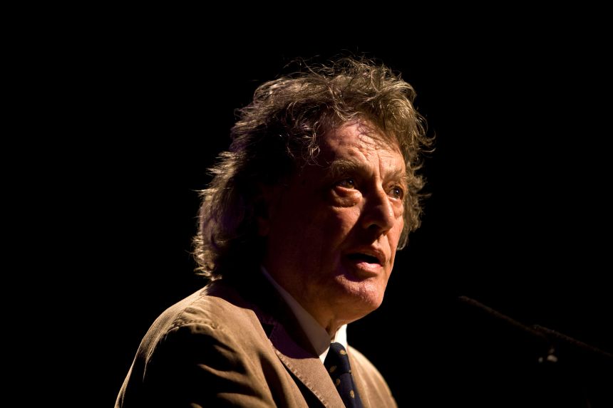 Tom Stoppard speaks at The Hay Festival in Wales in June 2010.